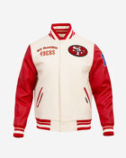 PRO STANDARD San Francisco 49Ers Retro Classic Rib Wool Varsity Jacket FS4643598-ERD cream 1
