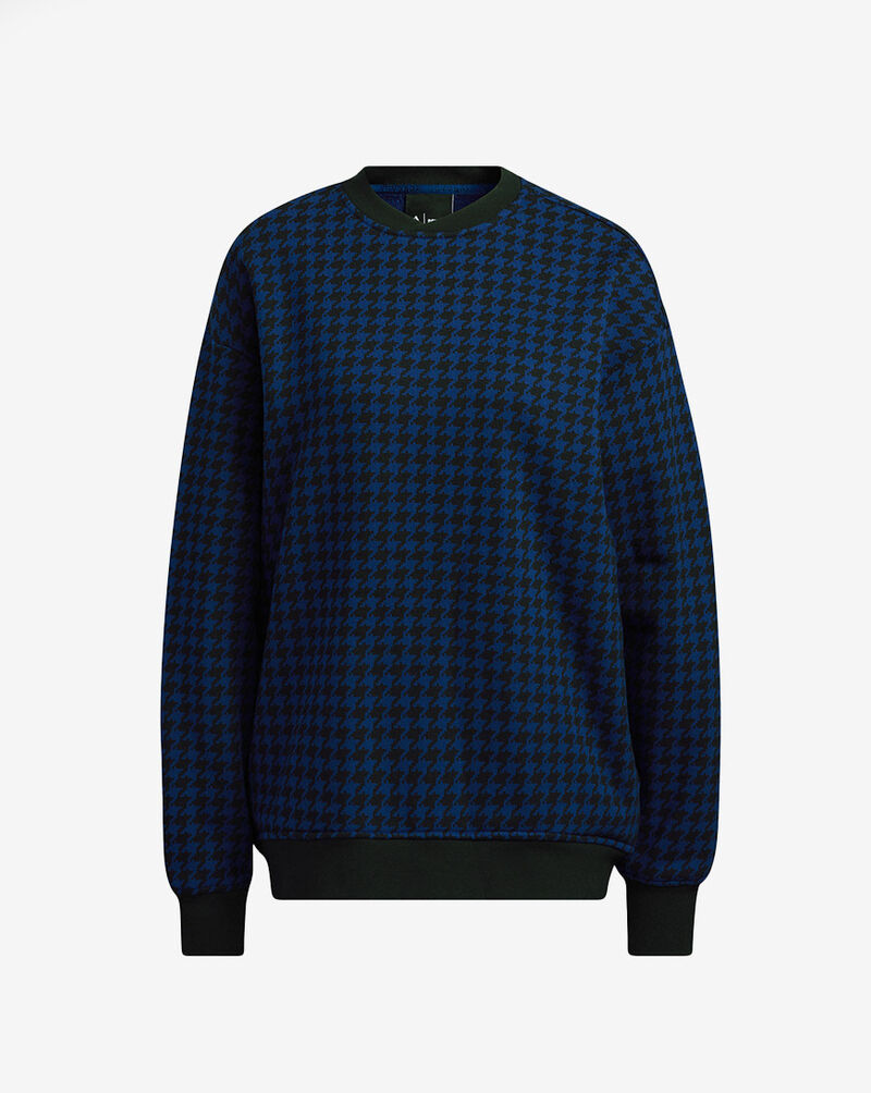 adidas IVY PARK Allover Print Crewneck Sweatshirt  HH9521 Blue 4