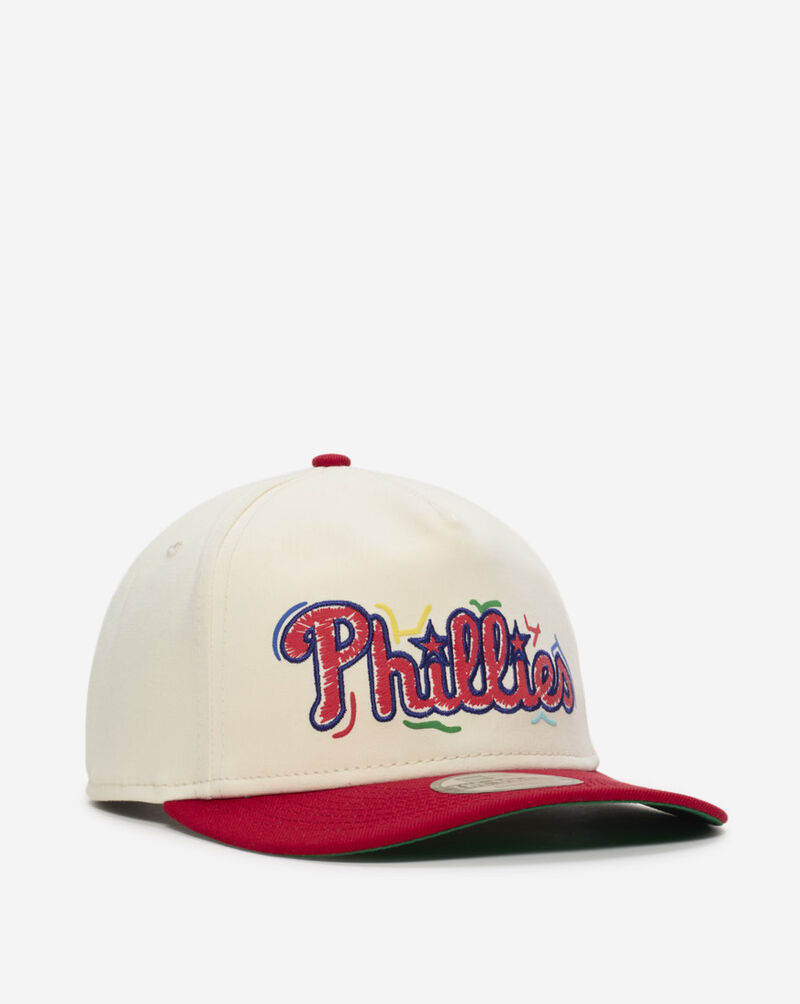 New Era 9Fifty Philadelphia Phillies Scribble Golfer Snapback Hat 60641281 White 1