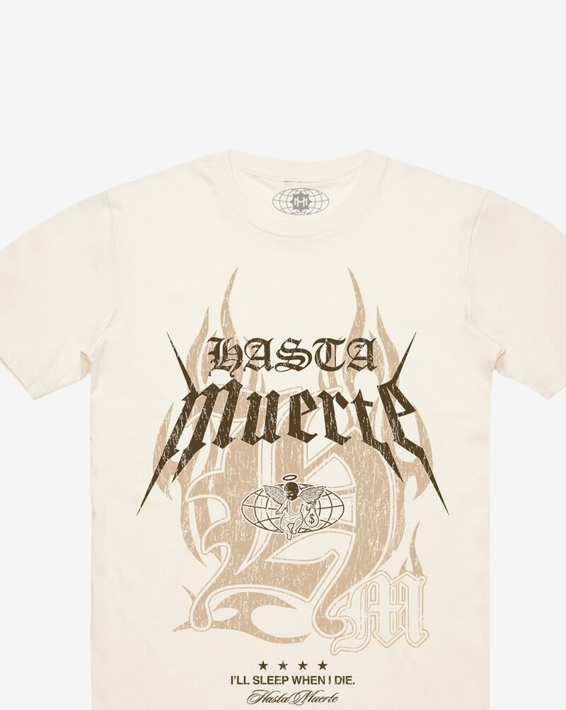 Hasta Muerte Vintage Icon Flames Tee HM-VINTAGEICONHMFLAMES-TEE-NATURAL cream 3