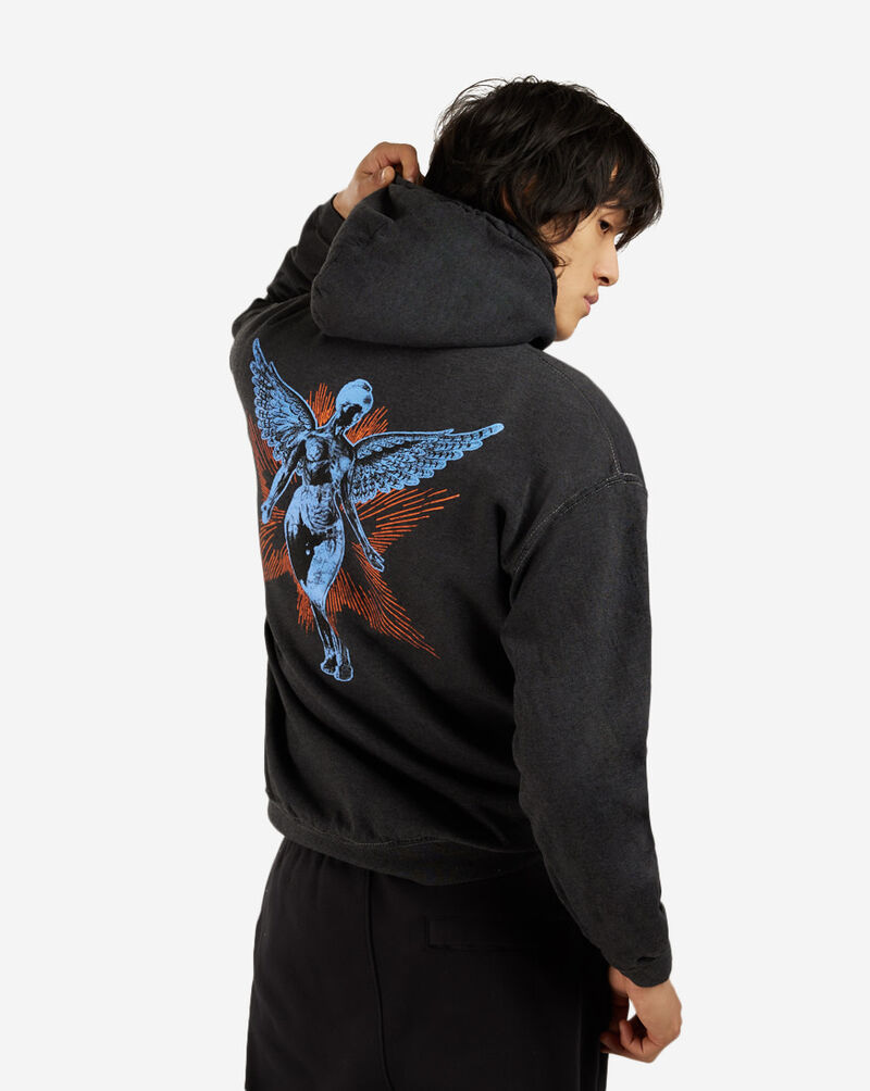 Graphic Hoodie Nirvana Angel on Back Hoodie NIR130225 Black 2