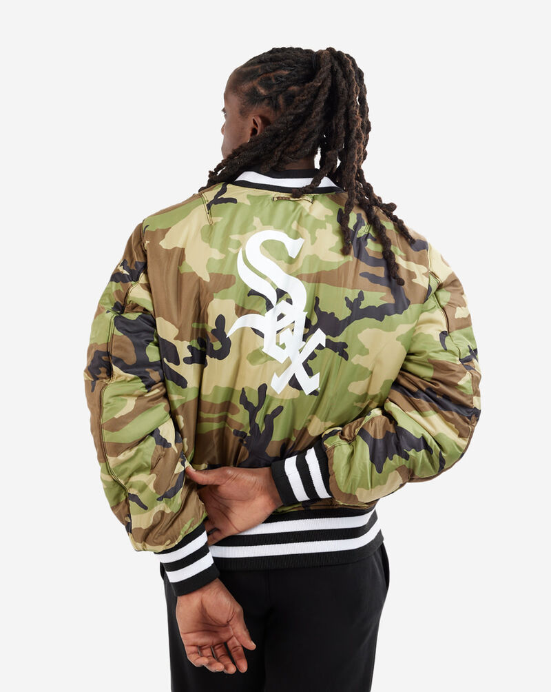 New Era Chicago White Sox Alpha Industries MA-1 Bomber Jacket 13026035 Black 6