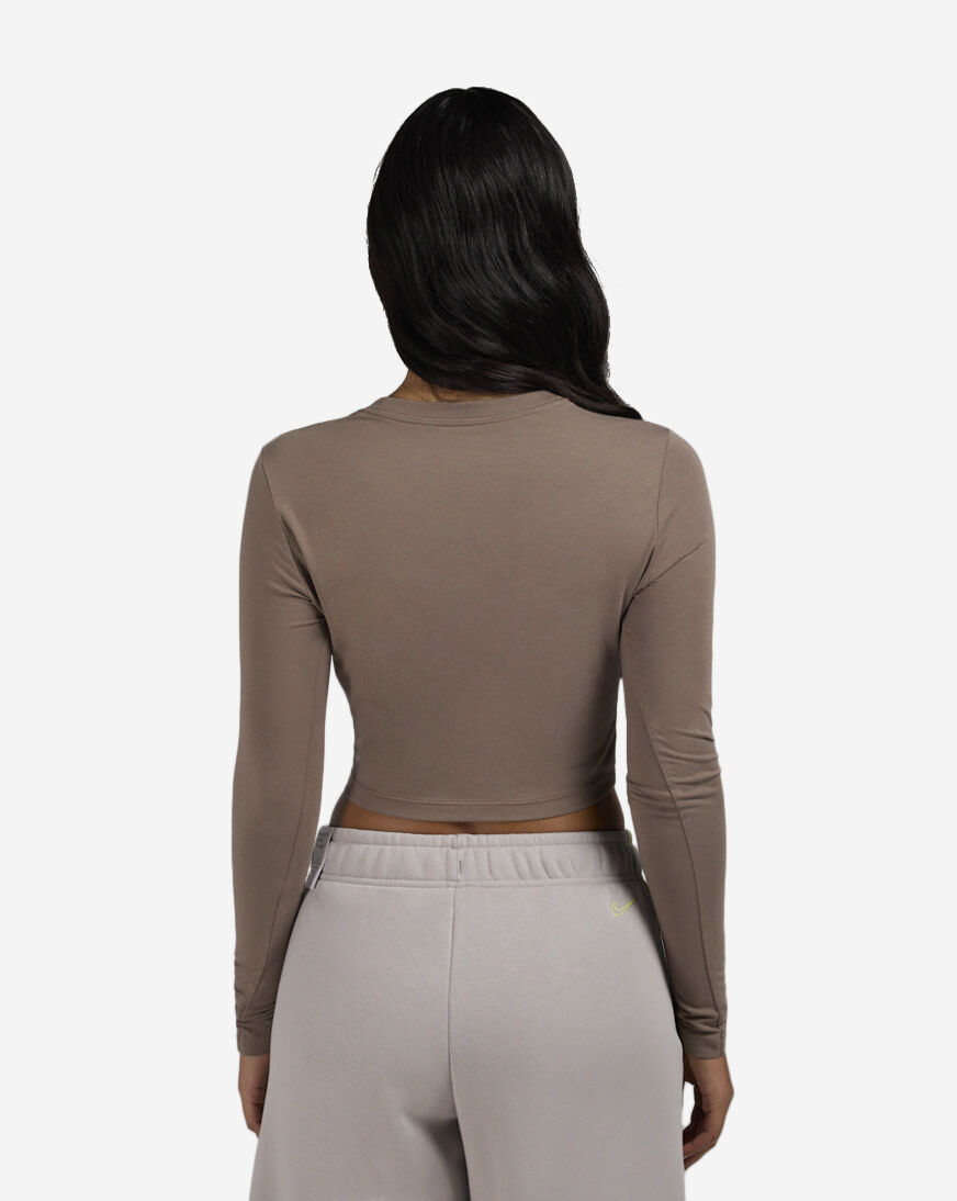 Shop Nike NSW Chill Crop Knit T-Shirt HQ1702-233 brown | SNIPES USA