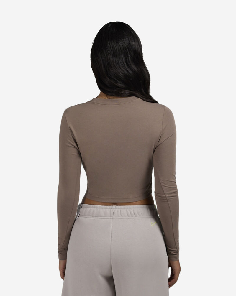 Nike NSW Chill Crop Knit T-Shirt HQ1702-233 Brown 2