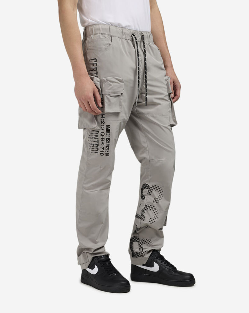 Smoke Rise Multi Cargo Nylon Pants  WP25584SN-GRY Grey 1