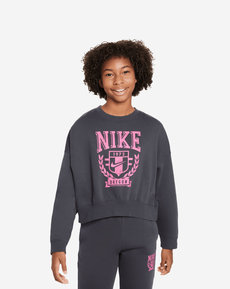Nike Big Kids' NSW Trend Fleece Crew FZ4722-060 Grey 1