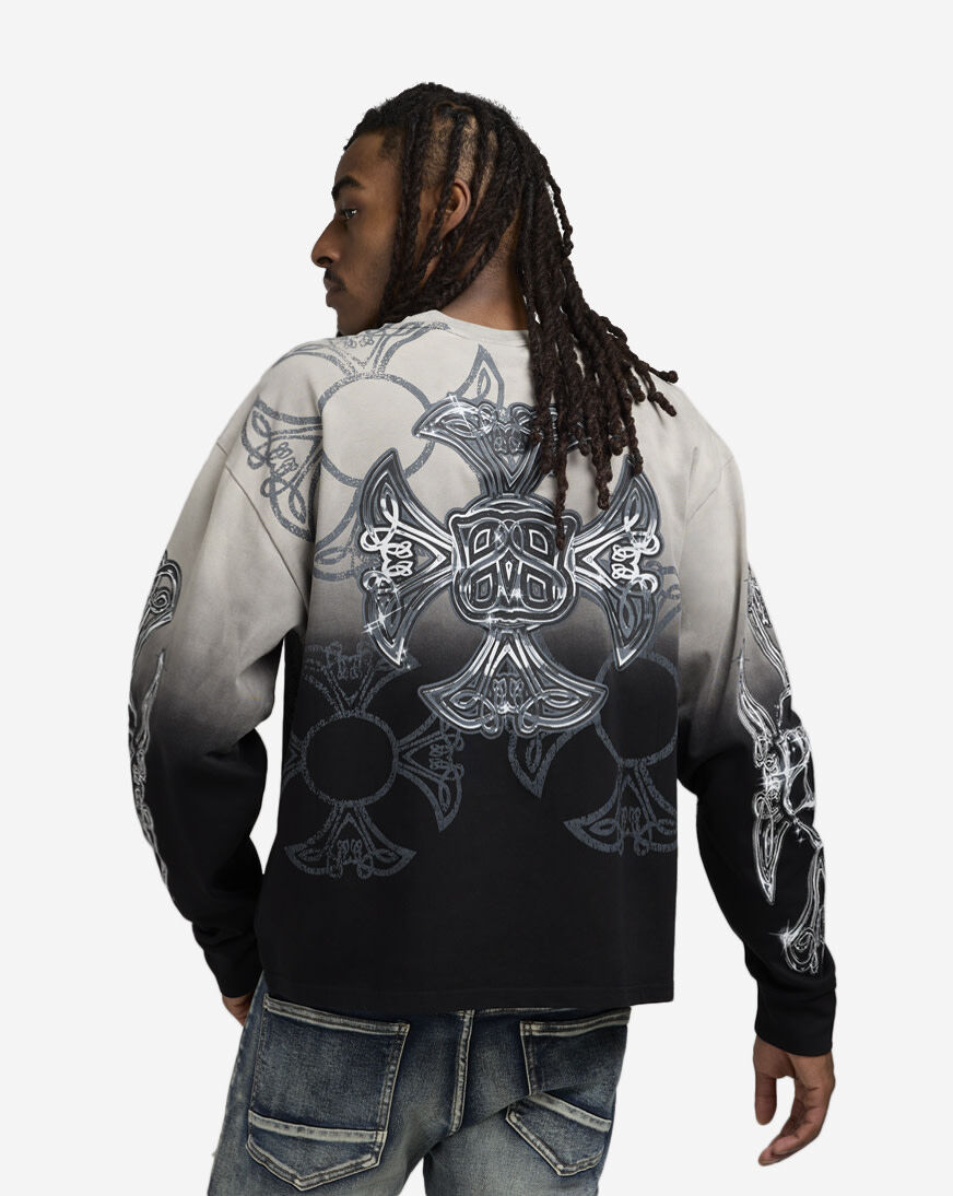 Shop Smoke Rise Serenity Long Sleeve Tee KT25662SN-BLK black