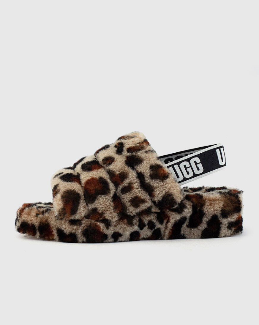 cheetah print ugg slides