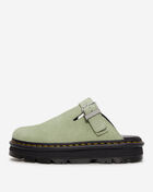 Dr. Martens Zebzag Suede Slingback Platform Mules 31937300 Green 1