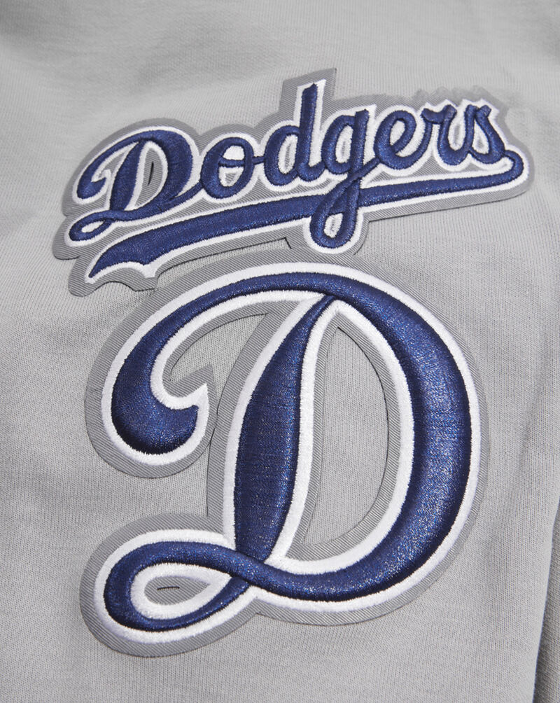 PRO STANDARD Los Angeles Dodgers Classic Chenille Double Knit Pull Over Hoodie LLD531601-GRY Grey 4