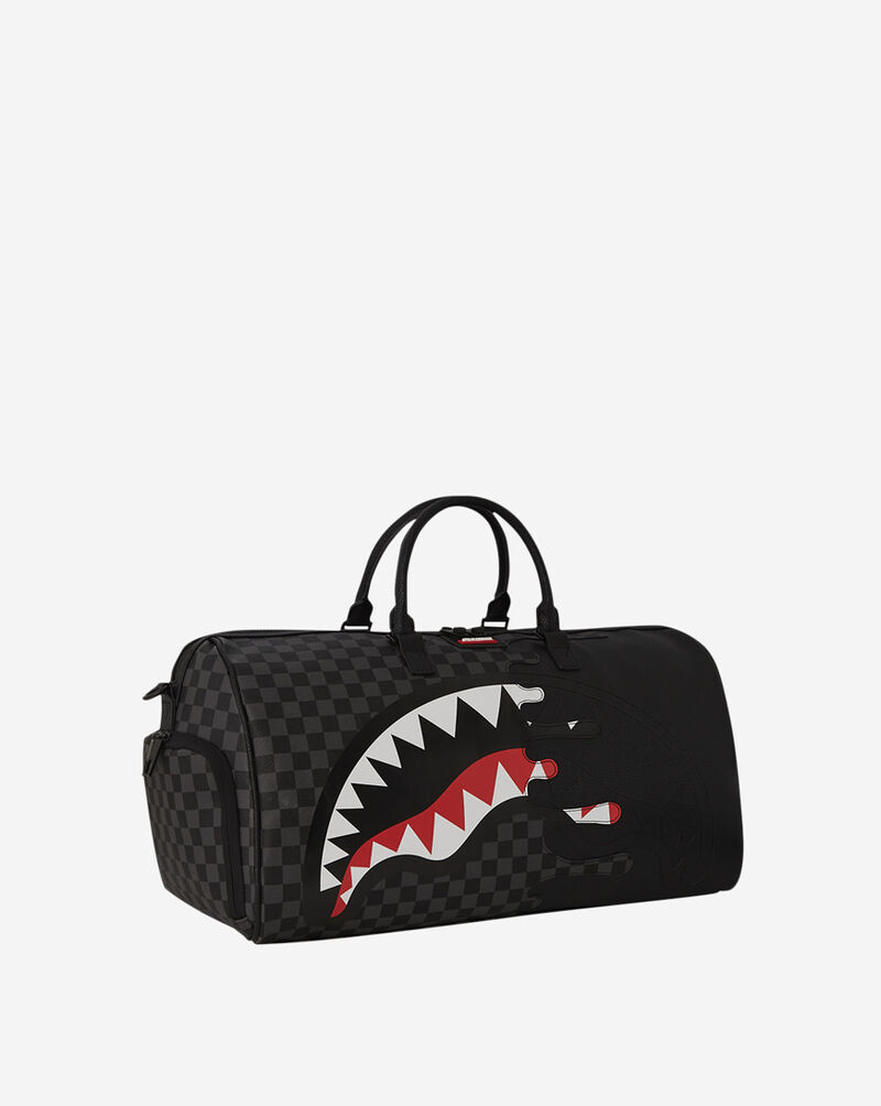 Sprayground Unfinished Shark Duffel D7482 Black 3