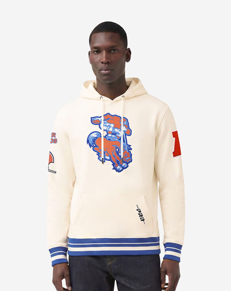 PRO STANDARD Denver Broncos Retro Classic Fleece Pullover Hoodie FDB543434-ERB cream 1