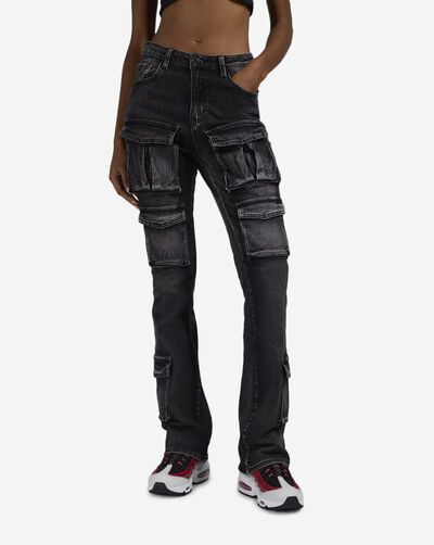 6Pkt Stacked Cargo Denim Jeans