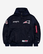 New Era Alpha Industries Historic L-2B New England Patriots Hooded Bomber Jacket 60564132 Blue 1