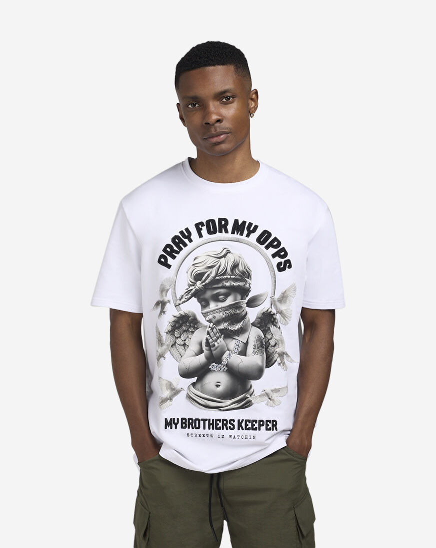 【はこぽす対応商品】 WATCHIN IS STREETZ Shop Pray SIW5235-WHT Tee Opps My For 洋楽