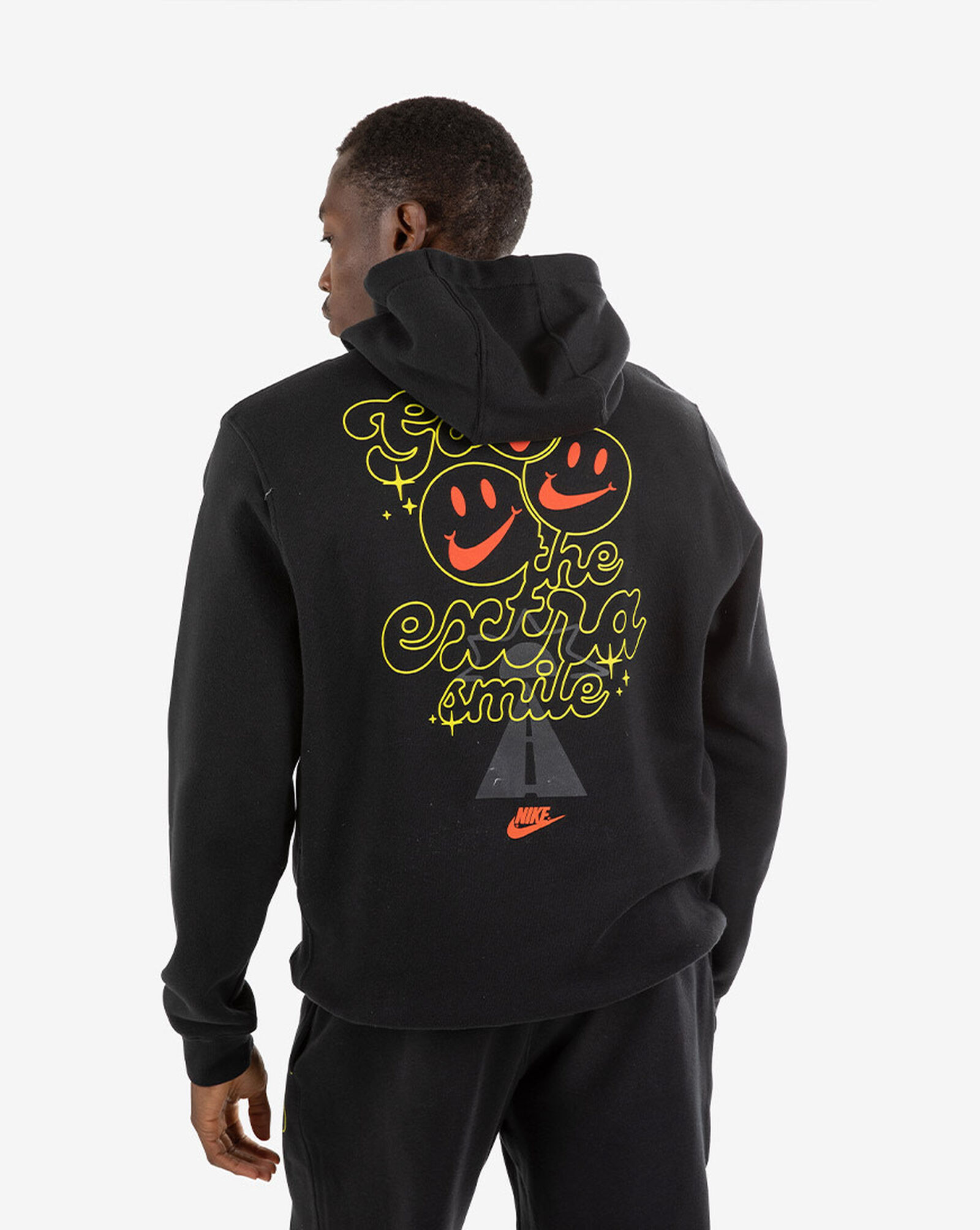 Shop Nike NSW Club Fleece Smile Pullover Hoodie DQ3520010 black
