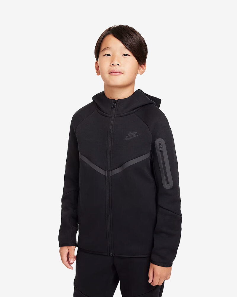 Nike Big Kids' Tech Fleece Full-Zip Hoodie HV5867-010 Black 1