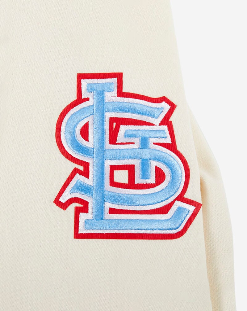 PRO STANDARD Big Boys' St. Louis Cardinals Retro Classic Rib Fleece Pull Over Hoodie LSCB5315097-EUN cream 4