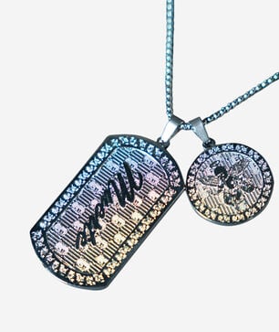 MM Angel Muerte Dog Tag and Coin Medallion
