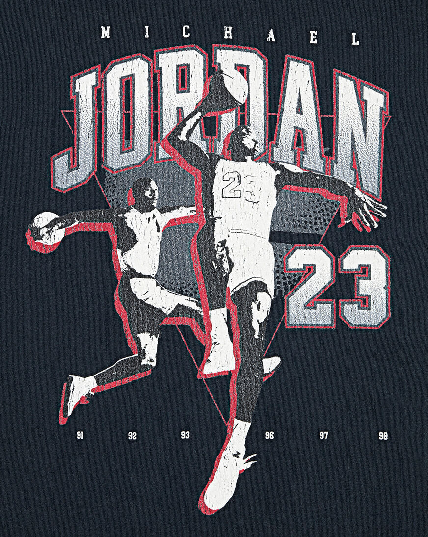 Shop Jordan Big Kids' Legend of Flight T-Shirt 95F157-G0T black