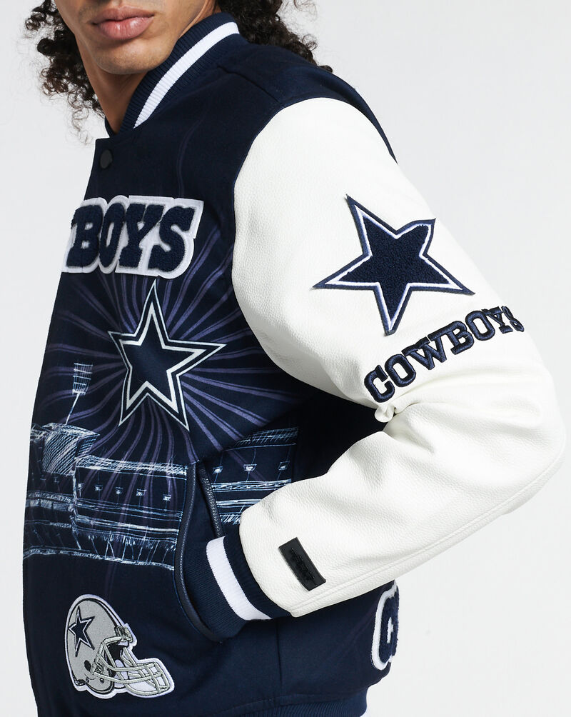 Pro Standard Dallas Cowboys Remix Varsity Jacket FDC640931-NVY Blue 3