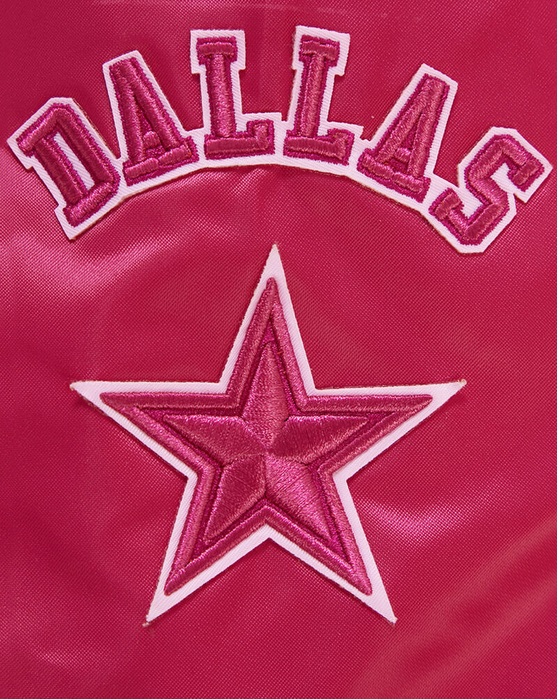 PRO STANDARD Dallas Cowboys Triple Pink Satin Jacket FDCU45423-BPU Pink 2