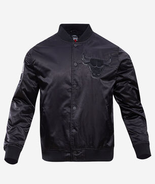 Chicago Bulls Triple Black Satin Jacket