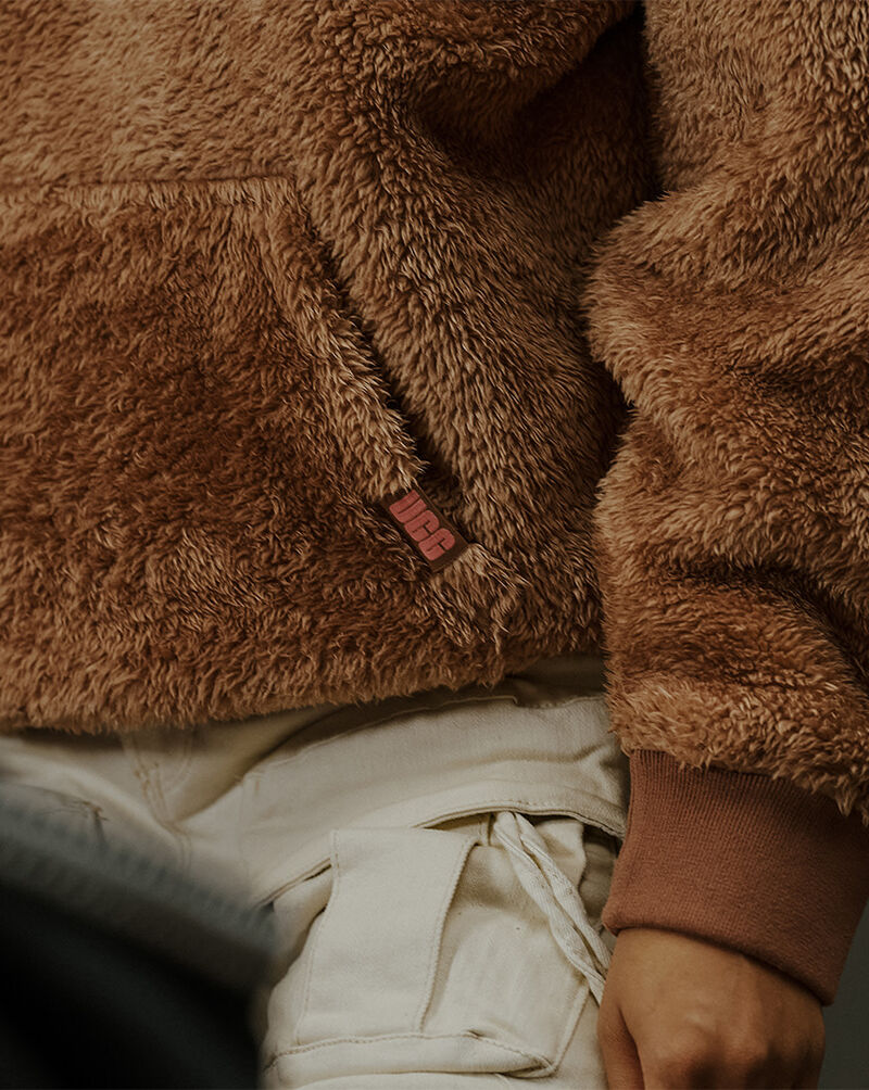 UGG Loyra Sherpa Hoodie 1121380-CRBR Brown 3