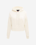 Atlanta Hawks Neutral Cropped Fleece Pullover Hoodie