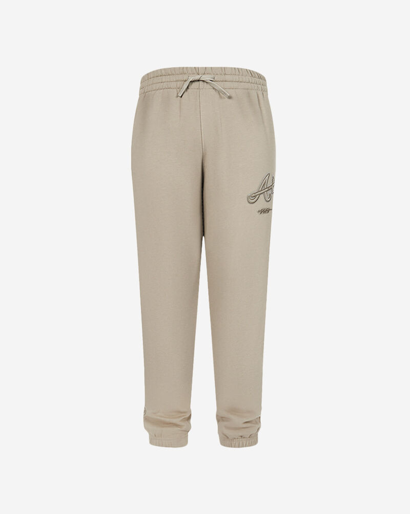 PRO STANDARD Big Boys' Atlanta Braves Neutral Fleece Sweatpant LABB4315038-TAU Beige 1