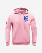 PRO STANDARD New York Mets Classic Chenille Double Knit Pull Over Hoodie  LNM531580-PNK Pink 1
