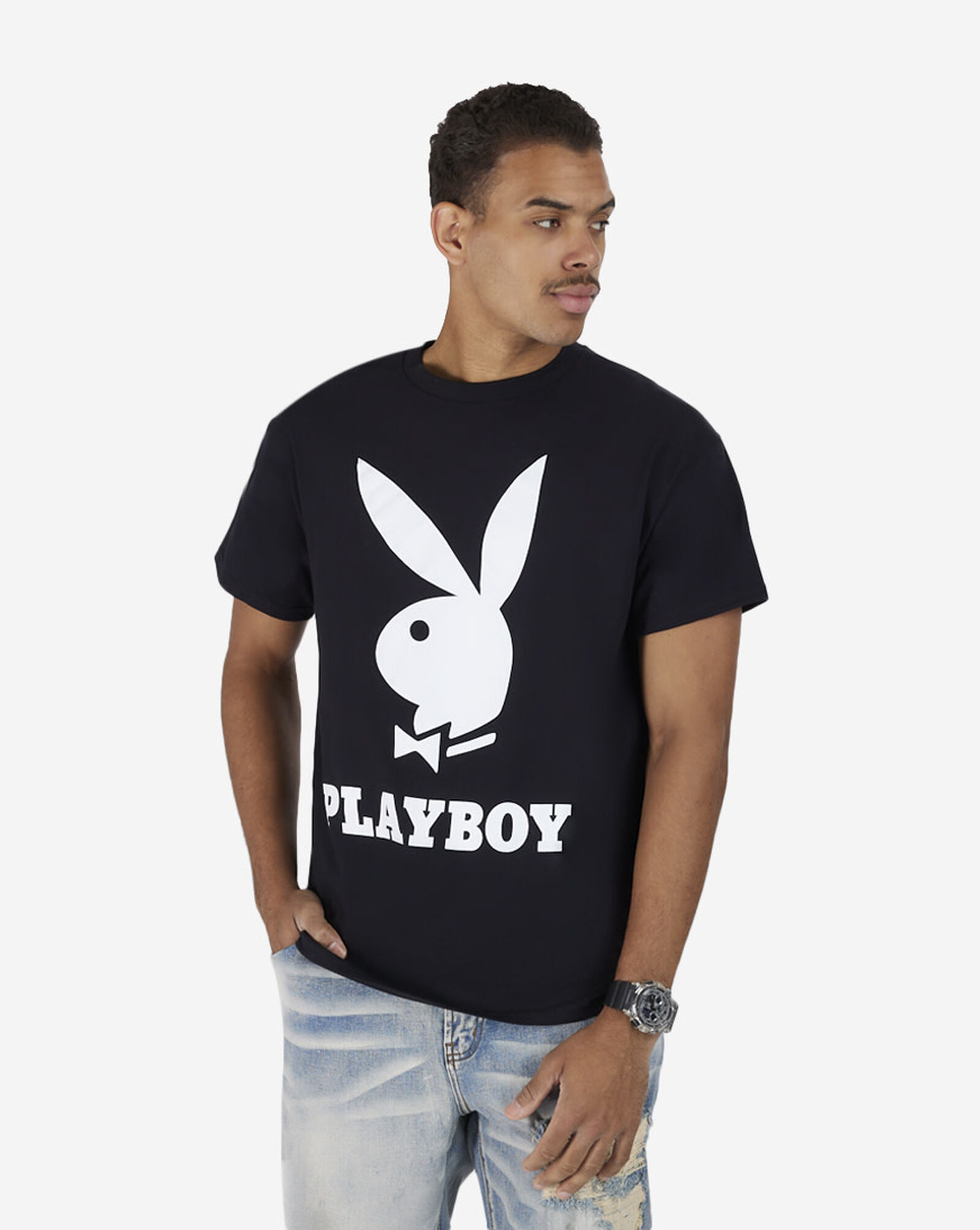 Shop Graphic Tees Playboy Logo Tee PBY129417 black SNIPES USA