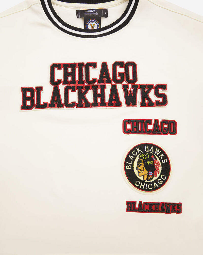 PRO STANDARD Chicago Blackhawks Retro Classic Double Knit Tee HCB167536-EBK cream 4
