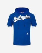 Los Angeles Dodgers Classic Chenille Double Knit Short Sleeve Pull Over Hoodie
