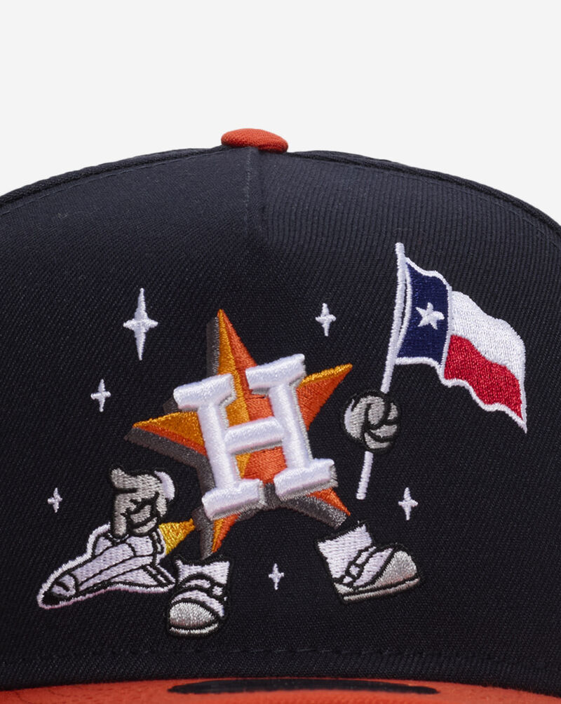 New Era 9Fifty Houston Astros Cartoon A-Frame Snapback Hat 60800155 Blue 2