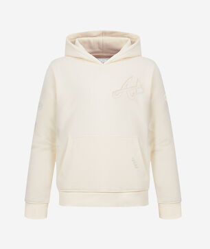 Big Boys' Atlanta Braves Neutral Fleece Pull Over Hoodie