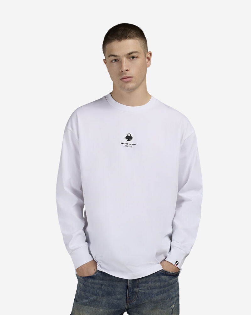 AAPE Cotton Jersey Long Sleeve Tee AAPLTM1716XXP-WHX White 1