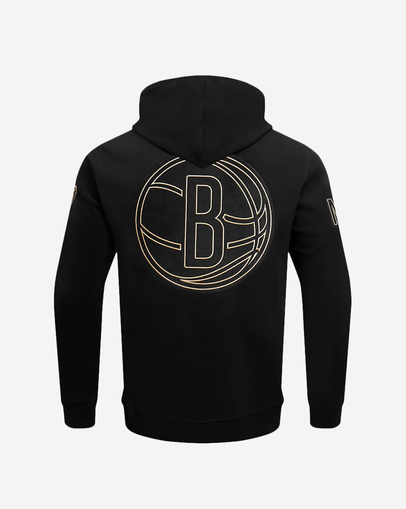 PRO STANDARD Black and Gold Brooklyn Nets Hoodie BBN5513628-BLK Black 4