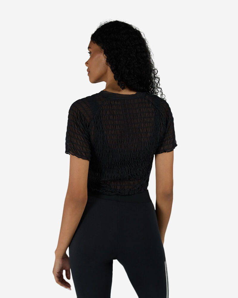 adidas Smocked Cali T-Shirt  KD0300 Black 2