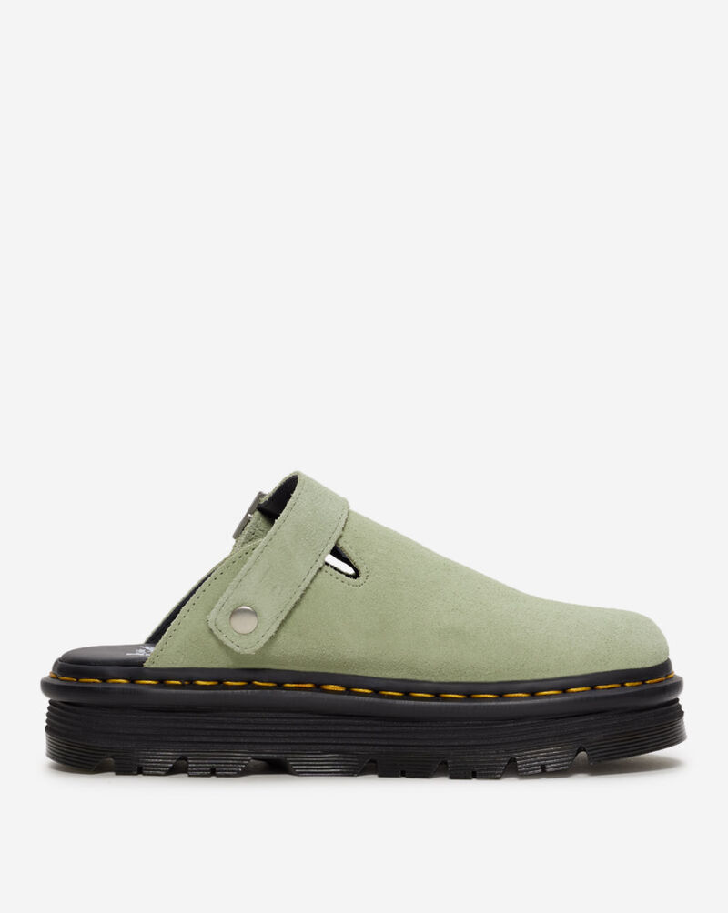 Dr. Martens Zebzag Suede Slingback Platform Mules 31937300 Green 4