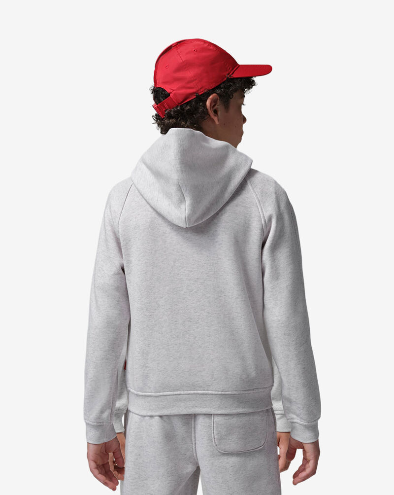 Jordan Big Kids' Brooklyn Fleece Pullover Hoodie 95G066-HTHRGRY Grey 2
