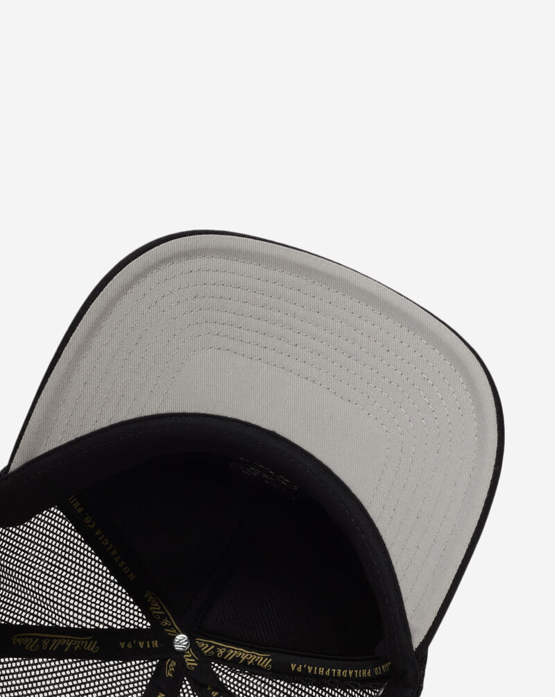 Mitchell  Ness Chicago White Sox Trucker Leather Logo Adjustable Hat HT17173-CWSBLCK Black 4