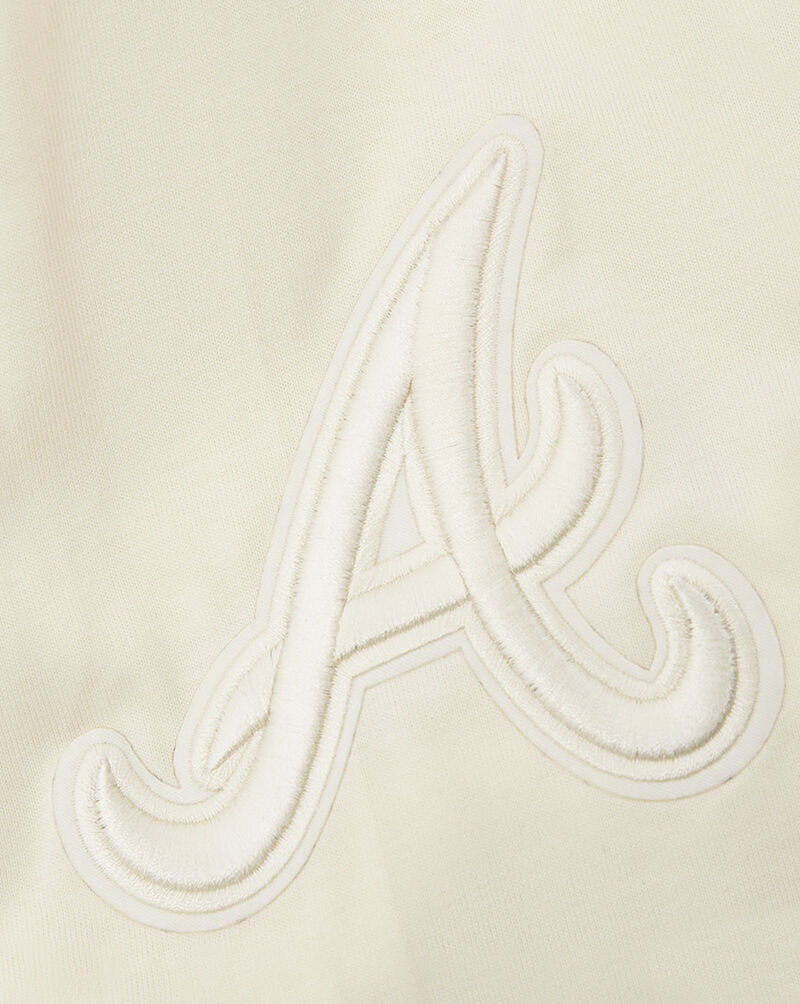 PRO STANDARD Atlanta Braves Neutral CJ Drop Shoulder Tee LAB137001-EGG Beige 2