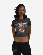 Ed Hardy Heart Sword Baby Tee EHW1104-169 Grey 1