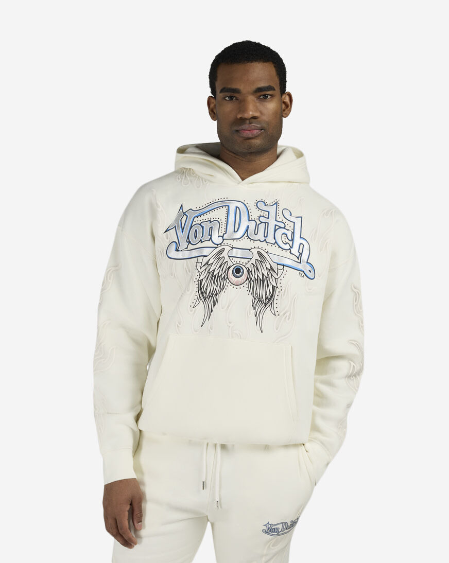Shop Von Dutch Eye Of Fortune Flame Pullover Hoodie 4VND2B0088SN