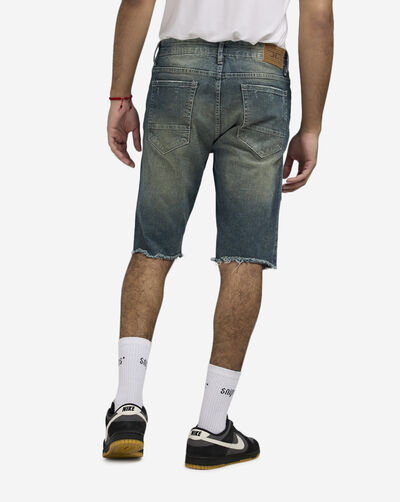 Distressed Denim Shorts