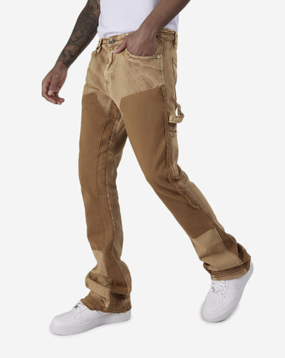 Stacked Panel Twill Pants