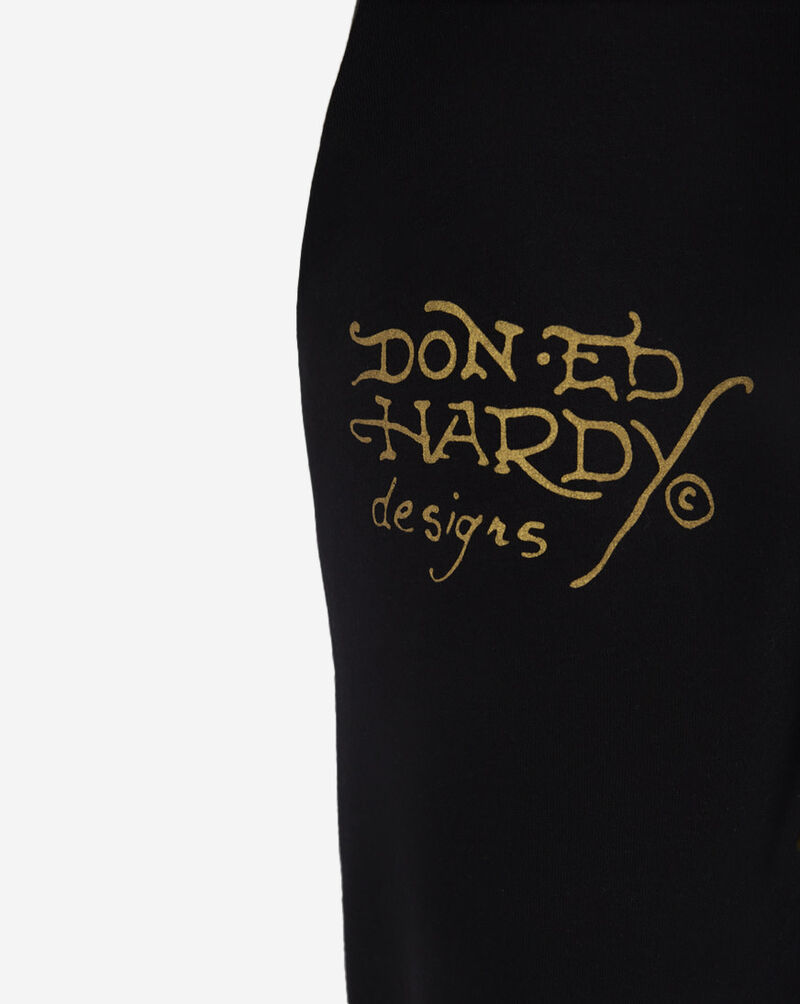 Ed Hardy Heart Snake Fleece Pants EHW8200-81 Black 3