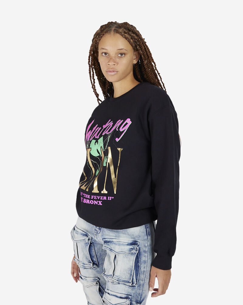 Graphic Hoodie Wu-Tang Foil Fleece Crew WTC126087 Black 2
