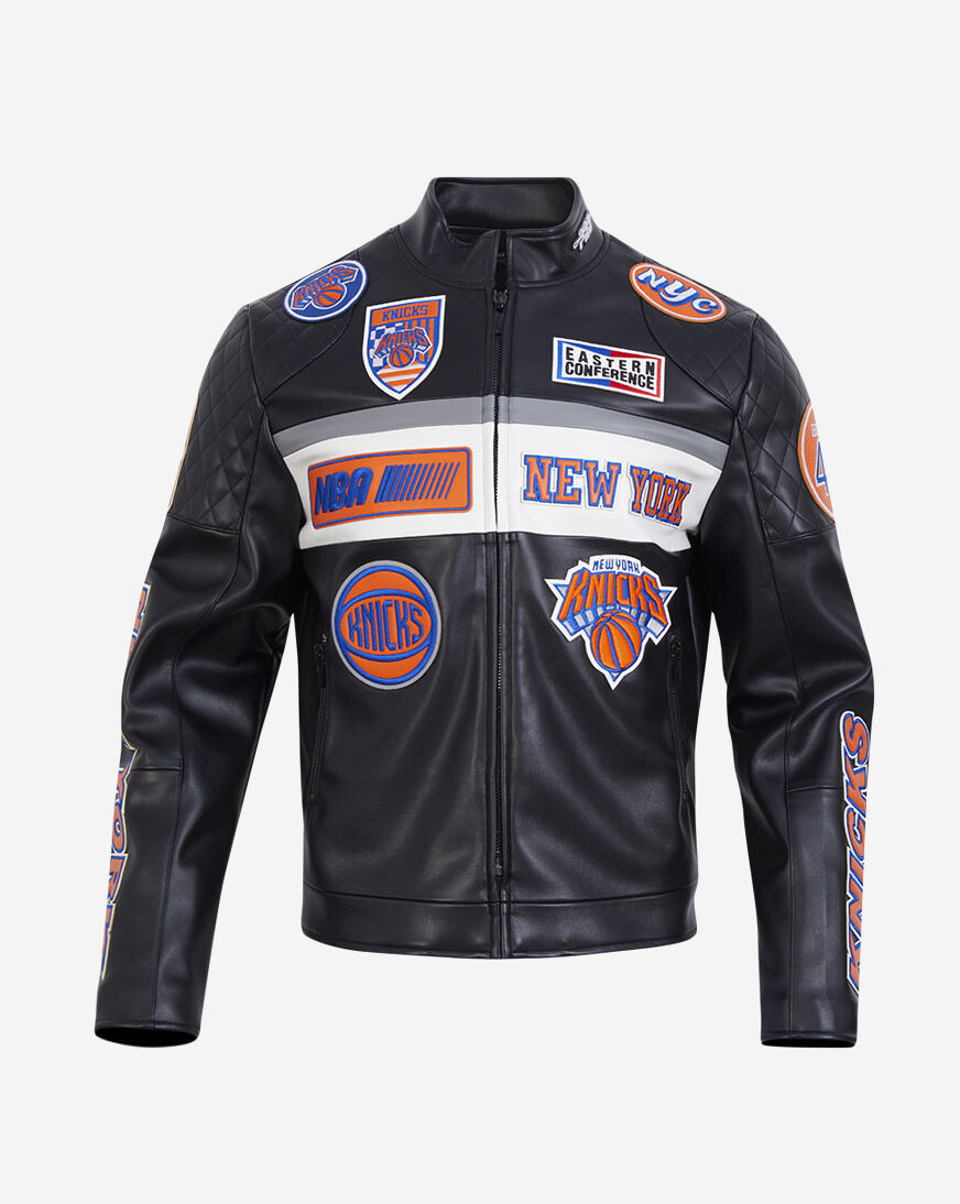 Shop PRO STANDARD New York Knicks Moto Jacket BNK6516468-BLW black